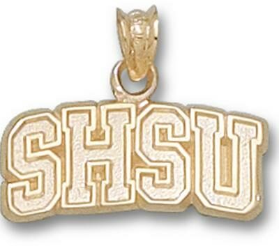 Sam Houston State Bearkats Arched "SHSU" Pendant - 14KT Gold Jewelry