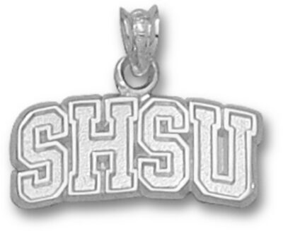 Sam Houston State Bearkats Arched "SHSU" Pendant - Sterling Silver Jewelry