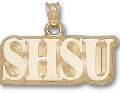 Sam Houston State Bearkats "SHSU" 3/8" Pendant - 14KT Gold Jewelry