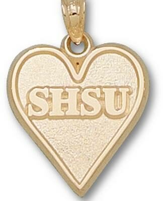 Sam Houston State Bearkats "SHSU" Heart Pendant - 10KT Gold Jewelry