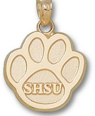 Sam Houston State Bearkats "SHSU Paw" 5/8" Pendant - 10KT Gold Jewelry