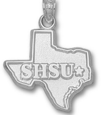 Sam Houston State Bearkats "SHSU Texas State Map" Pendant - Sterling Silver Jewelry