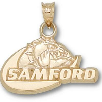 Samford Bulldogs "Samford Bulldog" 1/2" Pendant - 10KT Gold Jewelry