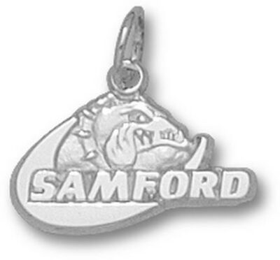 Samford Bulldogs "Samford Bulldog" 3/8" Charm - Sterling Silver Jewelry