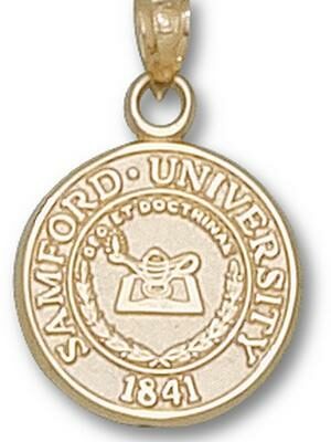 Samford Bulldogs "Seal" 5/8" Pendant - 10KT Gold Jewelry