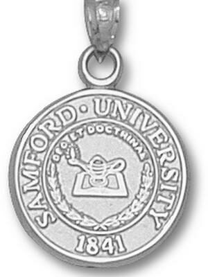 Samford Bulldogs "Seal" 5/8" Pendant - Sterling Silver Jewelry