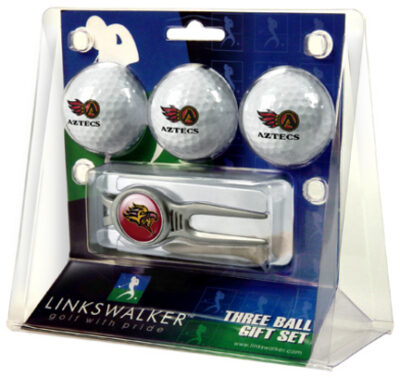 San Diego State Aztecs 3 Ball Golf Gift Pack with Kool Tool