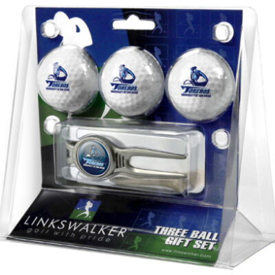 San Diego Toreros 3 Ball Golf Gift Pack with Kool Tool