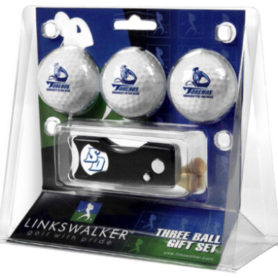 San Diego Toreros 3 Golf Ball Gift Pack with Spring Action Tool