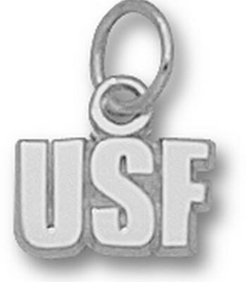 San Francisco Dons "USF" 1/4" Charm - Sterling Silver Jewelry