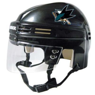 San Jose Sharks NHL Authentic Mini Hockey Helmet from Bauer (Black)