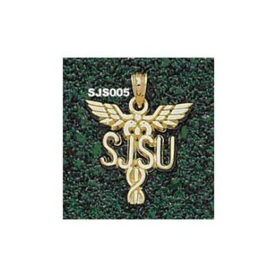 San Jose State Spartans "SJSU Caduceus" Pendant - 10KT Gold Jewelry