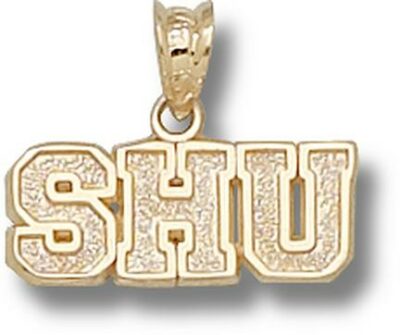 Seton Hall Pirates "SHU" 1/4" Pendant - 10KT Gold Jewelry