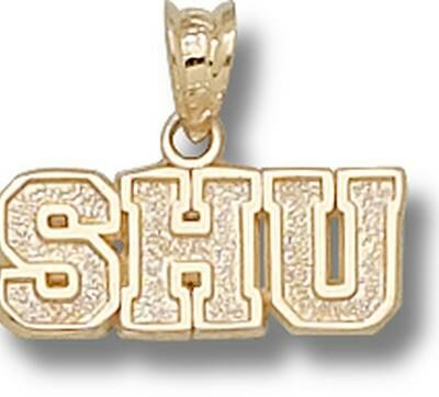 Seton Hall Pirates "SHU" 1/4" Pendant - 10KT Gold Jewelry