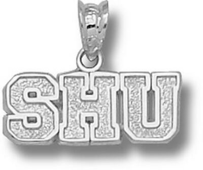 Seton Hall Pirates "SHU" 1/4" Pendant - Sterling Silver Jewelry