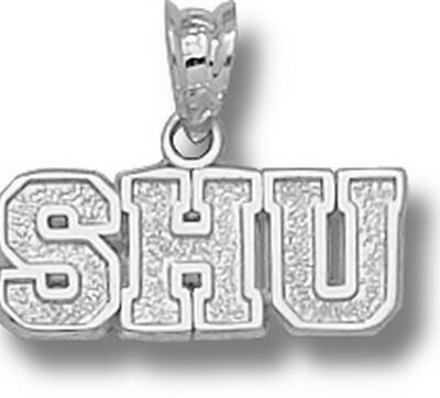 Seton Hall Pirates "SHU" 1/4" Pendant - Sterling Silver Jewelry