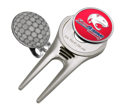 South Alabama Jaguars Divot Tool Hat Clip with Golf Ball Marker (Set of 2)