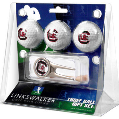 South Carolina Gamecocks 3 Golf Ball Gift Pack with Cap Tool