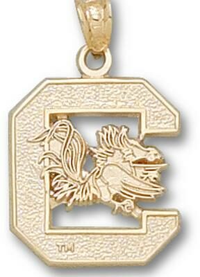 South Carolina Gamecocks "C Gamecock" Pendant - 14KT Gold Jewelry