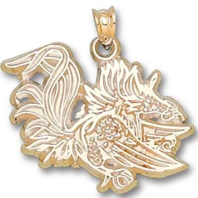 South Carolina Gamecocks "Gamecock" 3/4" Pendant - 10KT Gold Jewelry