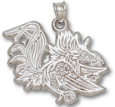 South Carolina Gamecocks "Gamecock" 3/4" Pendant - Sterling Silver Jewelry