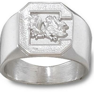 South Carolina Gamecocks "Gamecock" Men's Ring Size 10 1/2 - Sterling Silver Jewelry