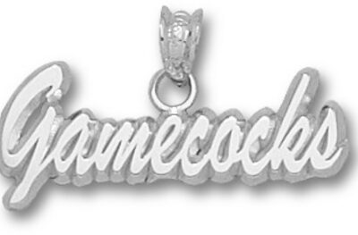 South Carolina Gamecocks Script "Gamecocks" Pendant - Sterling Silver Jewelry