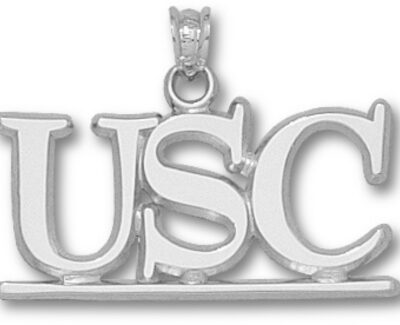 South Carolina Gamecocks "USC with Bar" 1/2" Pendant - Sterling Silver Jewelry