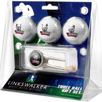 South Dakota Coyotes 3 Golf Ball Gift Pack with Cap Tool