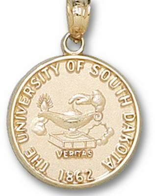 South Dakota Coyotes "Seal" Pendant - 10KT Gold Jewelry