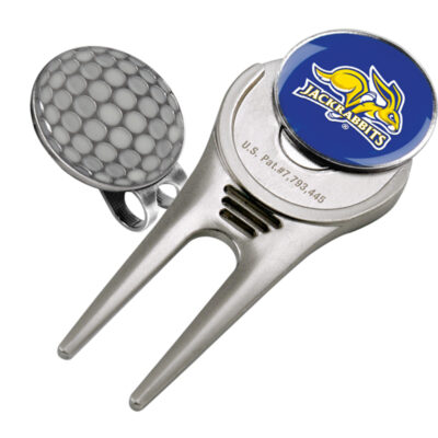 South Dakota State Jackrabbits Divot Tool Hat Clip with Golf Ball Marker (Set of 2)