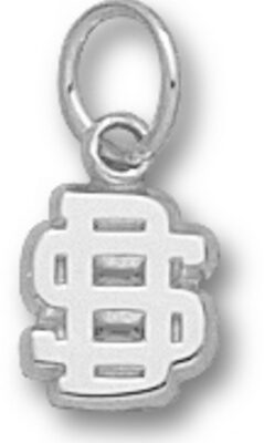 South Dakota State Jackrabbits "SD" 1/4" Charm - Sterling Silver Jewelry