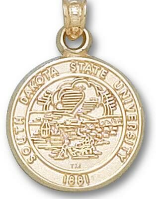 South Dakota State Jackrabbits "Seal" Pendant - 10KT Gold Jewelry