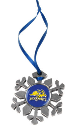 South Dakota State Jackrabbits Snowflake Ornament (Set of 2)