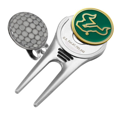 South Florida Bulls Divot Tool Hat Clip with Golf Ball Marker (Set of 2)