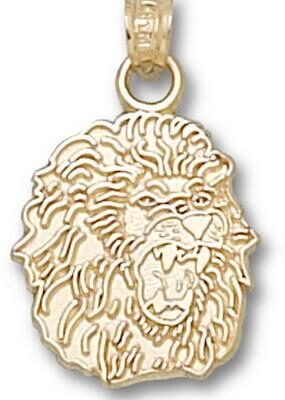 Southeastern Louisiana Lions "Lion Head" 5/8" Pendant - 14KT Gold Jewelry