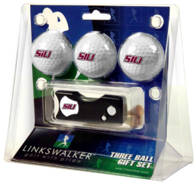 Southern Illinois Salukis 3 Golf Ball Gift Pack with Spring Action Tool