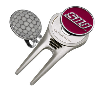 Southern Illinois Salukis Divot Tool Hat Clip with Golf Ball Marker (Set of 2)