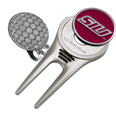 Southern Illinois Salukis Divot Tool Hat Clip with Golf Ball Marker (Set of 2)