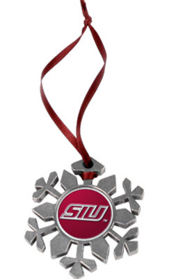 Southern Illinois Salukis Snowflake Ornament (Set of 2)