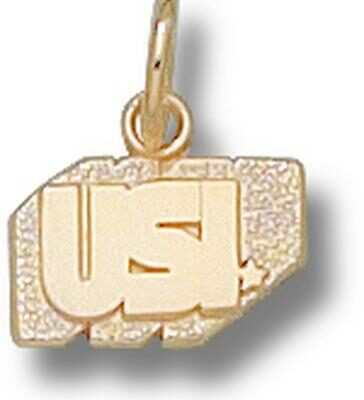 Southern Indiana Screaming Eagles "USI" 1/4" Charm - 10KT Gold Jewelry