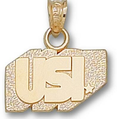 Southern Indiana Screaming Eagles "USI" 3/8" Pendant - 10KT Gold Jewelry