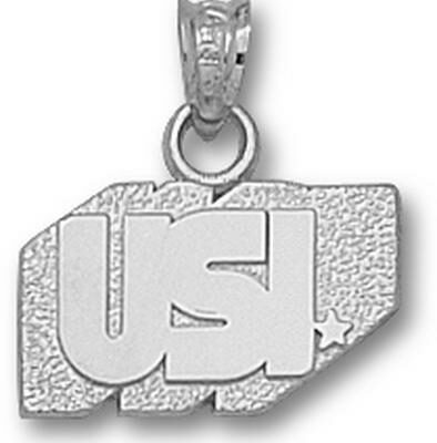 Southern Indiana Screaming Eagles "USI" 3/8" Pendant - Sterling Silver Jewelry