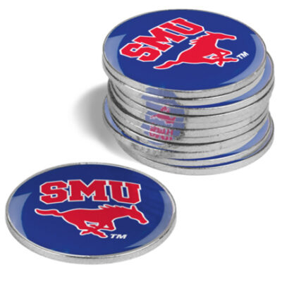 Southern Methodist (SMU) Mustangs Golf Ball Marker (12 Pack)