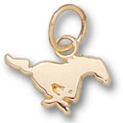 Southern Methodist (SMU) Mustangs "Mustang" 1/4" Charm - 10KT Gold Jewelry