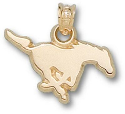 Southern Methodist (SMU) Mustangs "Running Mustang" Pendant - 14KT Gold Jewelry