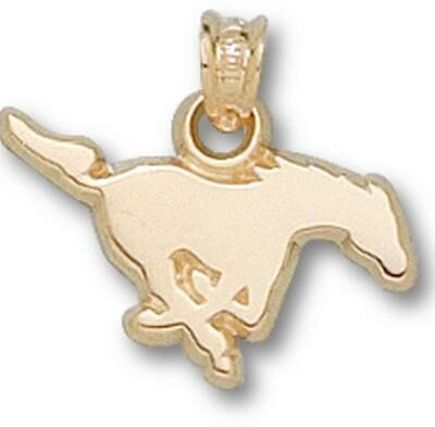 Southern Methodist (SMU) Mustangs "Running Mustang" Pendant - 14KT Gold Jewelry