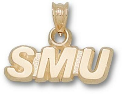 Southern Methodist (SMU) Mustangs "SMU" Pendant - 14KT Gold Jewelry