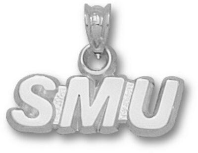 Southern Methodist (SMU) Mustangs "SMU" Pendant - Sterling Silver Jewelry