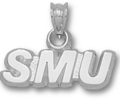 Southern Methodist (SMU) Mustangs "SMU" Pendant - Sterling Silver Jewelry